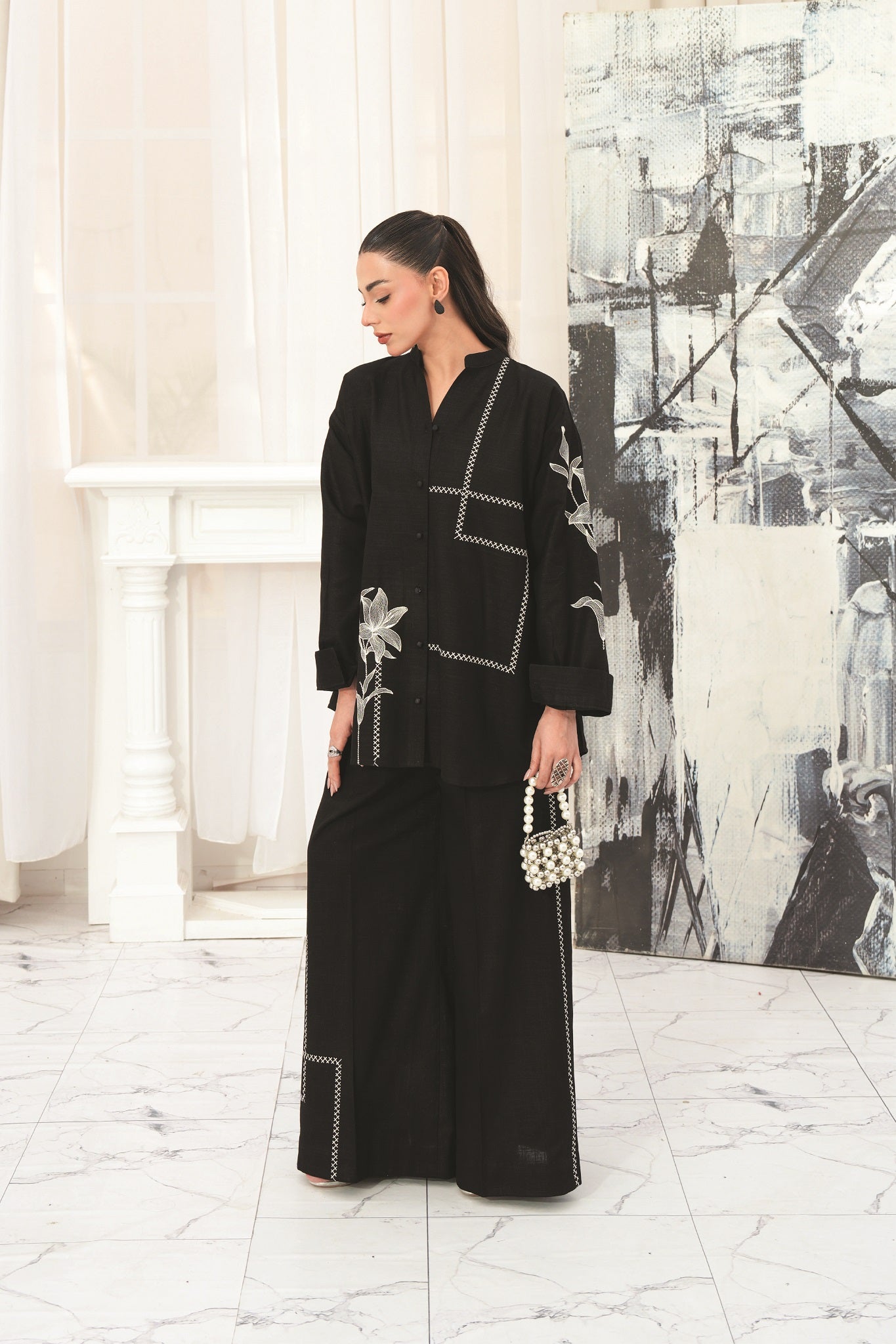 2 Piece Embroidered Co-ord Set – Mayalpk