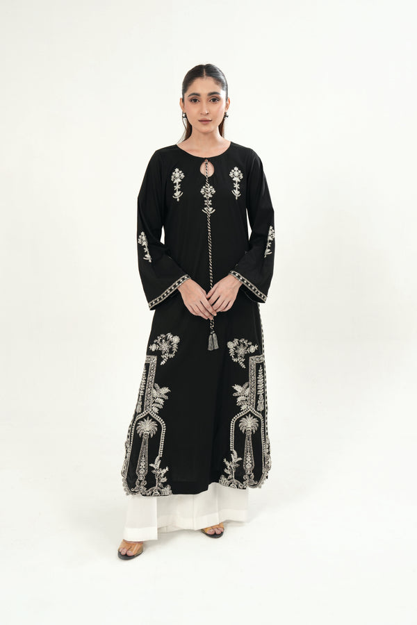 Monochrome-ZC-1125-38-Embroidered 2 PCS