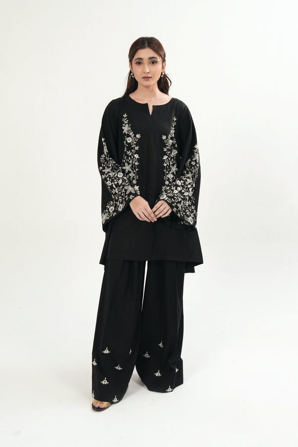 Monochrome-ZC-1125-36-Embroidered 2 PCS